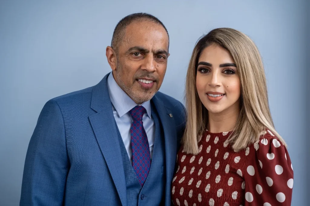 photo of the father-daughter duo of audiologists at Ealing Hearing Centre
